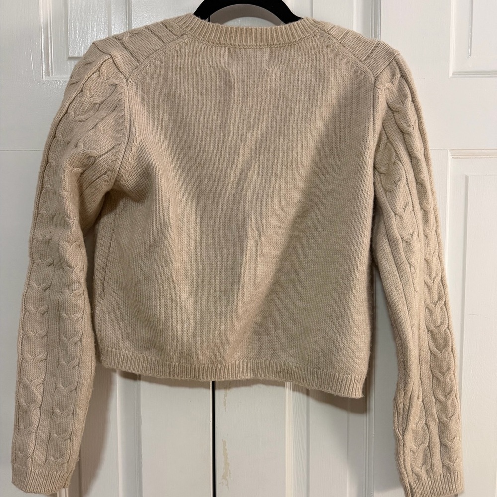 π4 for $12 Sal!π Rita Ora Cream Cable Knit Button-Up Sweater - Picture 3 of 3